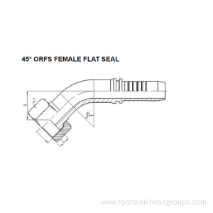 45° ORFS Female Flat Seal 24241